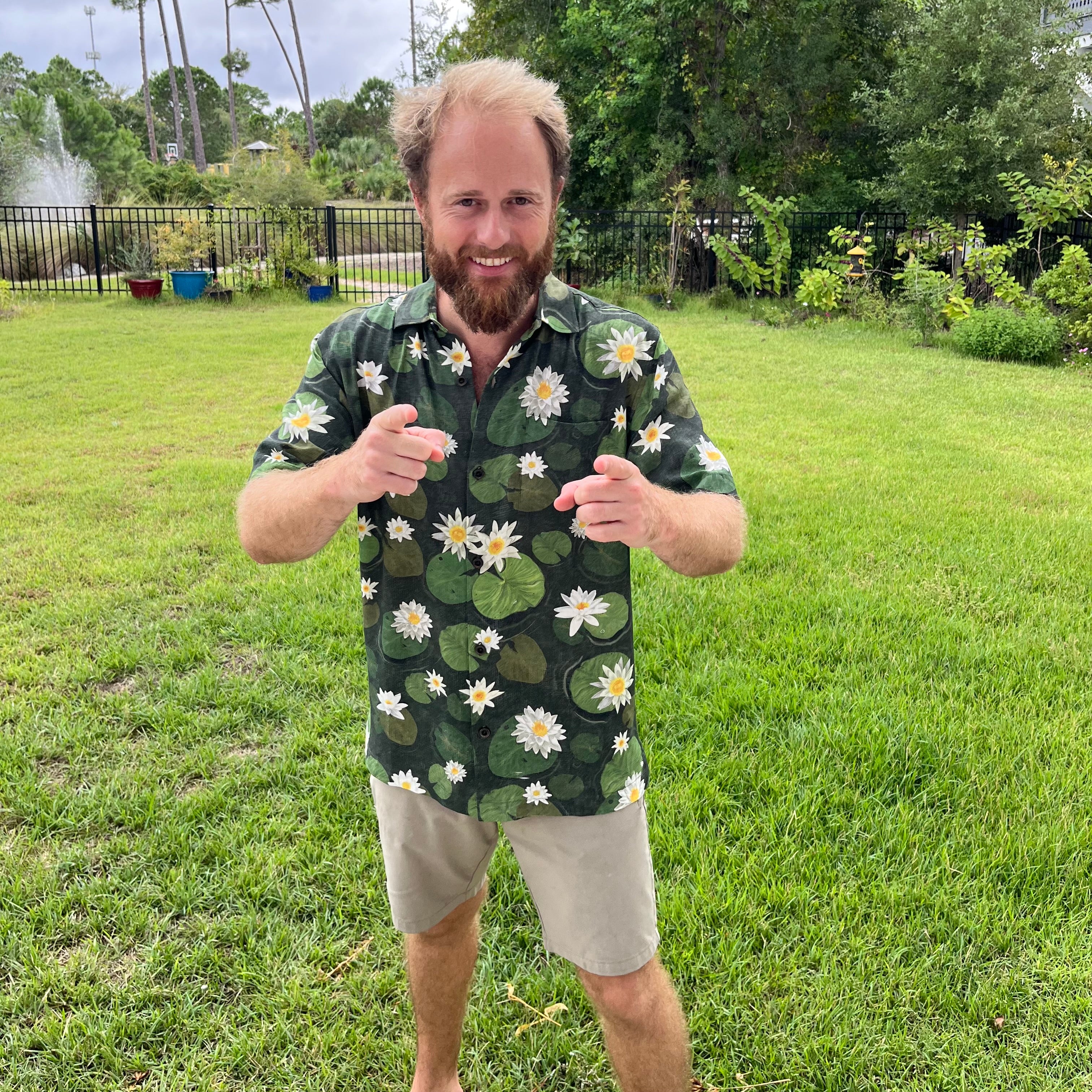 Water Lilies - Men’s Floridian Shirt