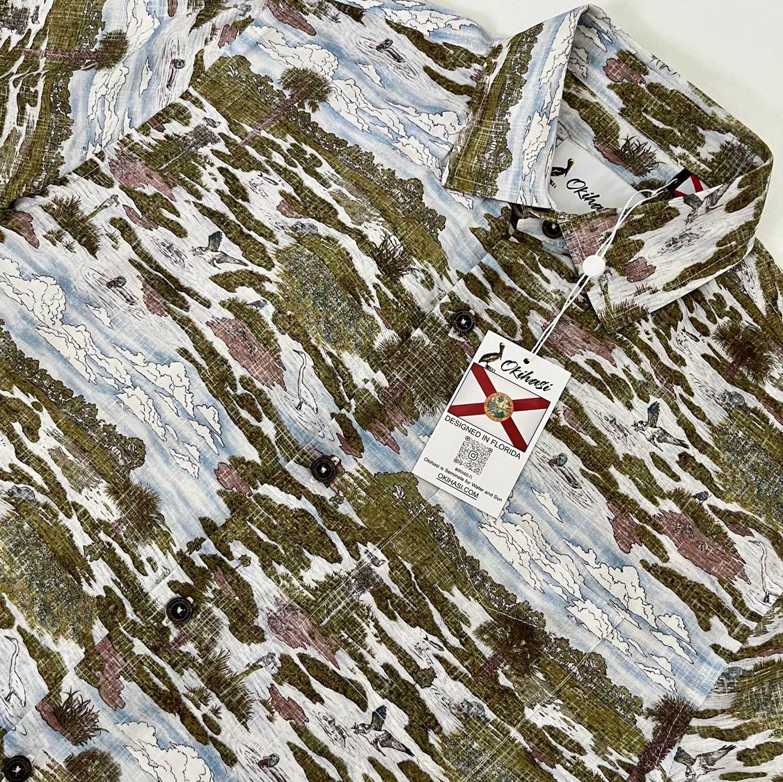 An image of the Salt Marsh Floridian Shirt by Okihasi.